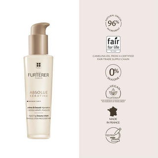Absolue Kératine Crème de Beauté Réparatrice Cheveux Abîmés et Fragilisés