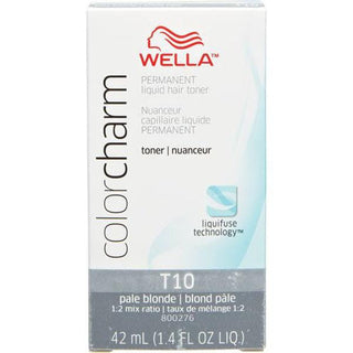 Color Charm Permanent Liquid Hair Toner T10 Pale Blonde